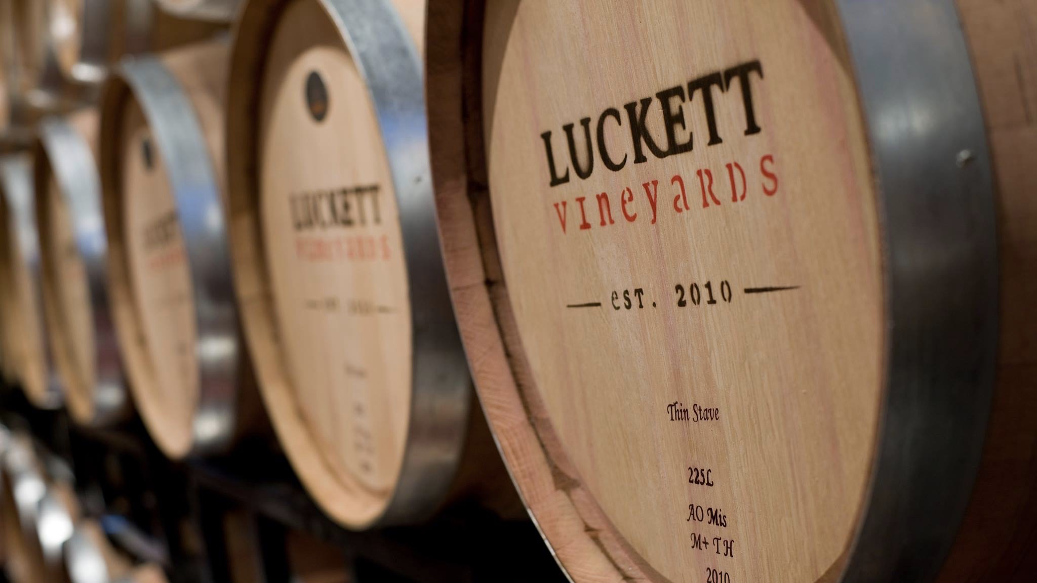 Luckett Vineyard wine barrels on Nova Scotia winery tour